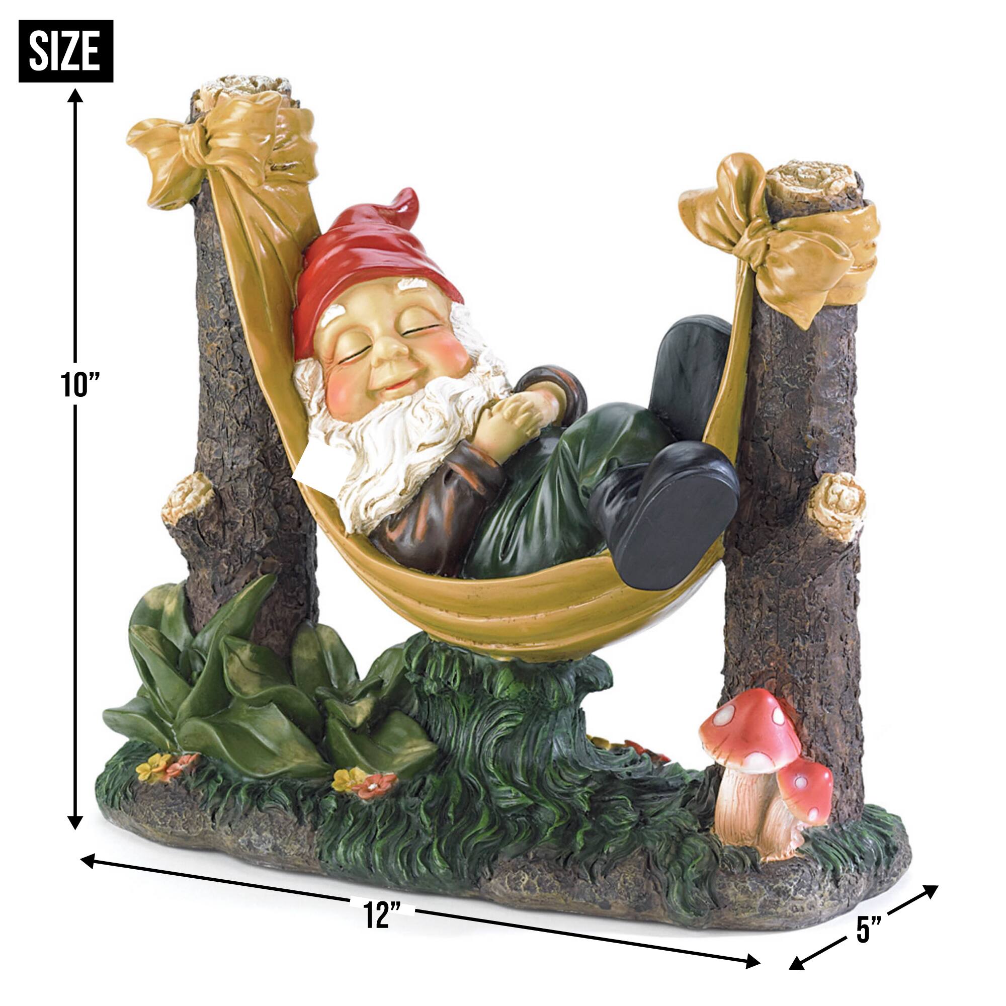 12" Slumbering Garden Gnome Statue